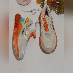 Kids Orange and White Sneakers